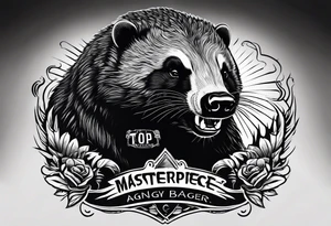 Angry Mc honey Badgers tattoo idea