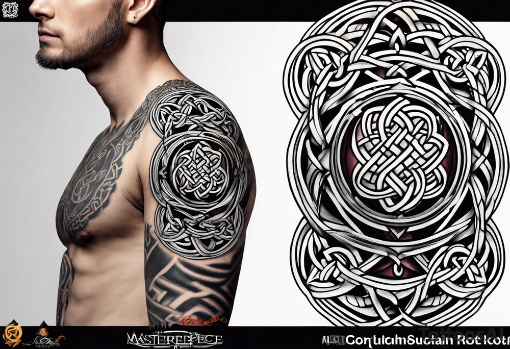 Celtic knot shoulder tattoo tattoo idea