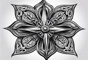 Maltese cross tattoo idea
