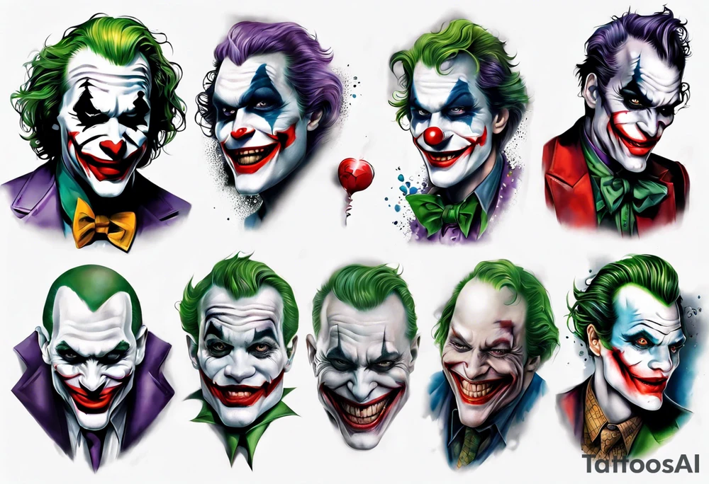 joker sleeve tattoo idea