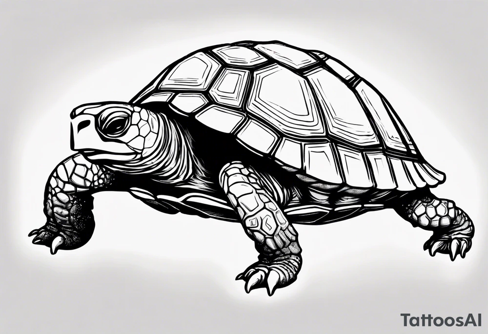 Slow tortoise tattoo idea
