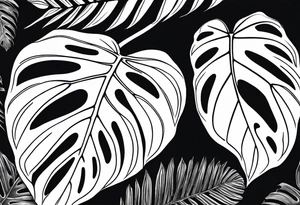 Monstera tattoo idea