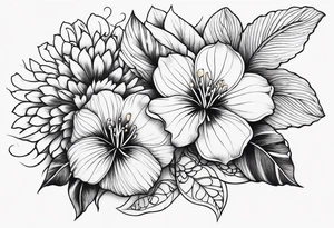 Cuban flower tattoo idea