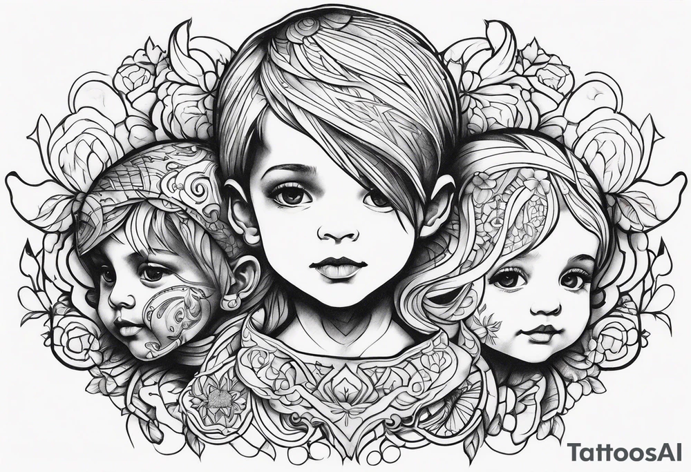 father children tattoo idea