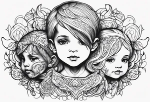 father children tattoo idea