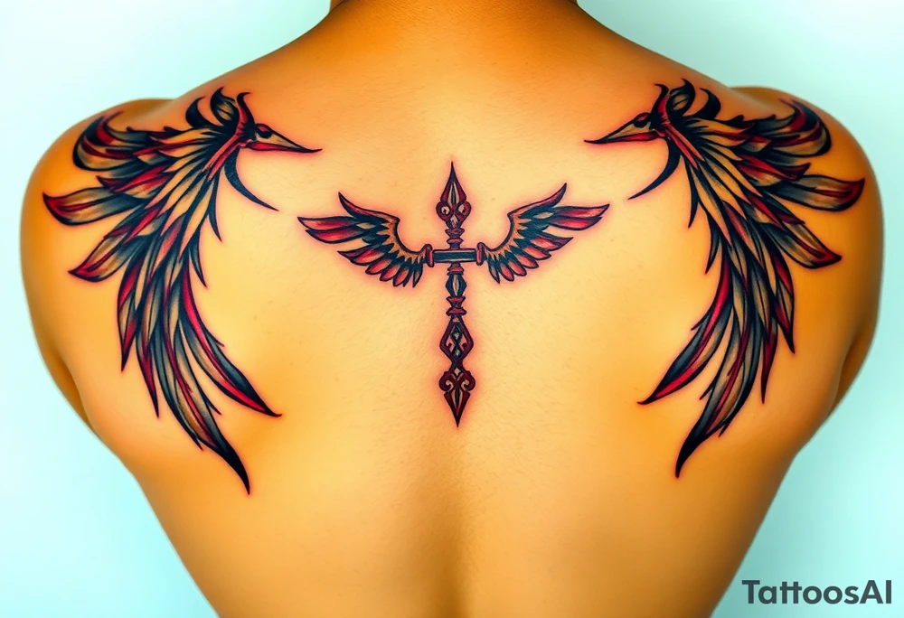 representing equilibrium or balance. color could be black and red or only black tattoo idea