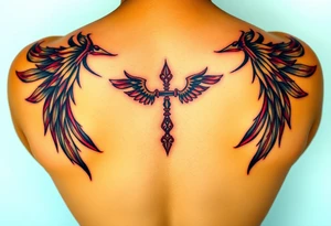 representing equilibrium or balance. color could be black and red or only black tattoo idea