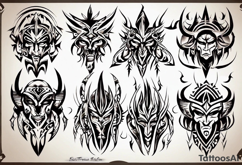 tribal artwork tattoo idea