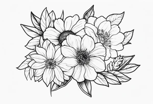 July and December birth month flower tattoo tattoo idea