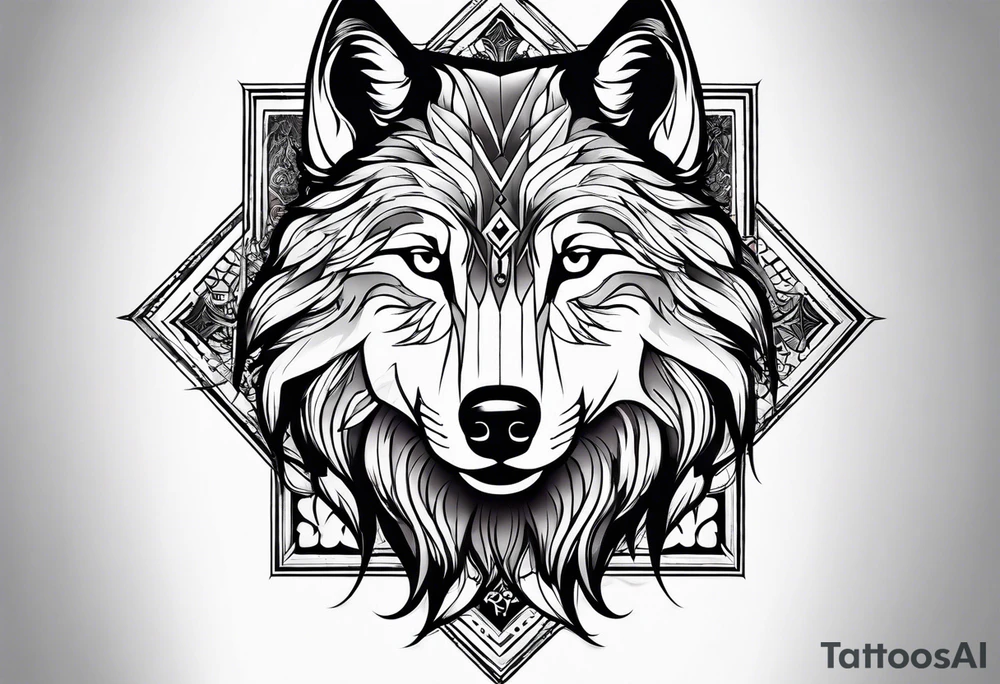 Wolf sleeve tattoo idea