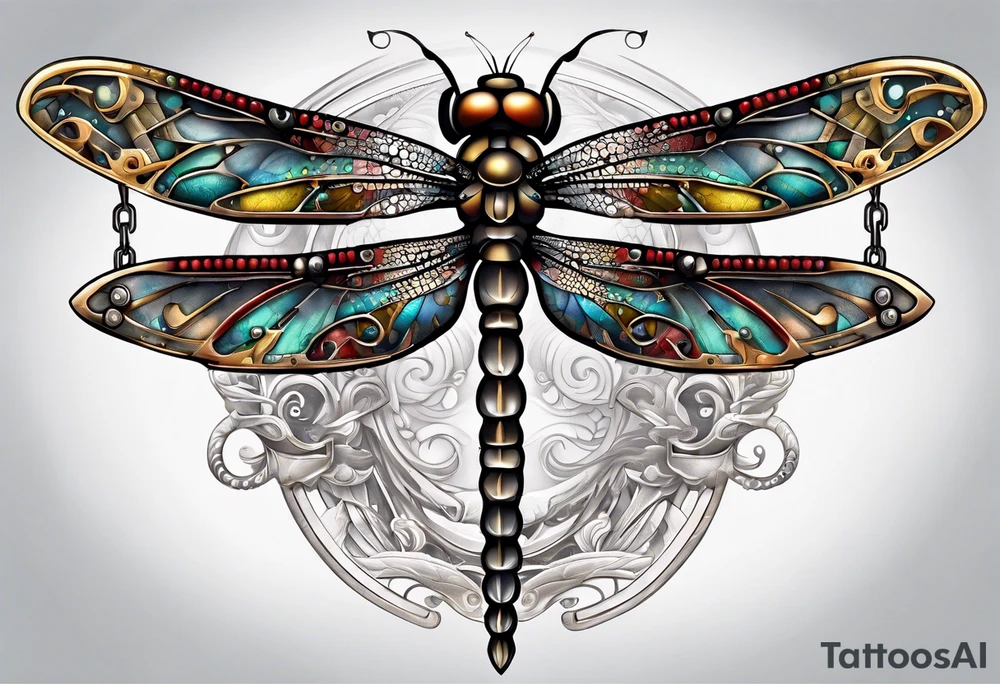 dragonfly made out of wrenches tattoo idea