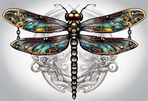 dragonfly made out of wrenches tattoo idea