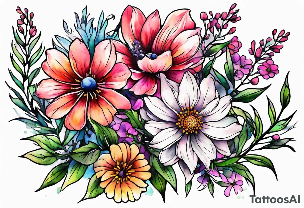 wildflowers tattoo idea