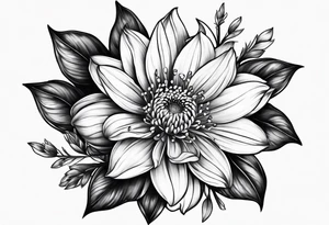 Aster flower tattoo idea