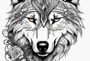 wolf arm sleeve tattoo idea