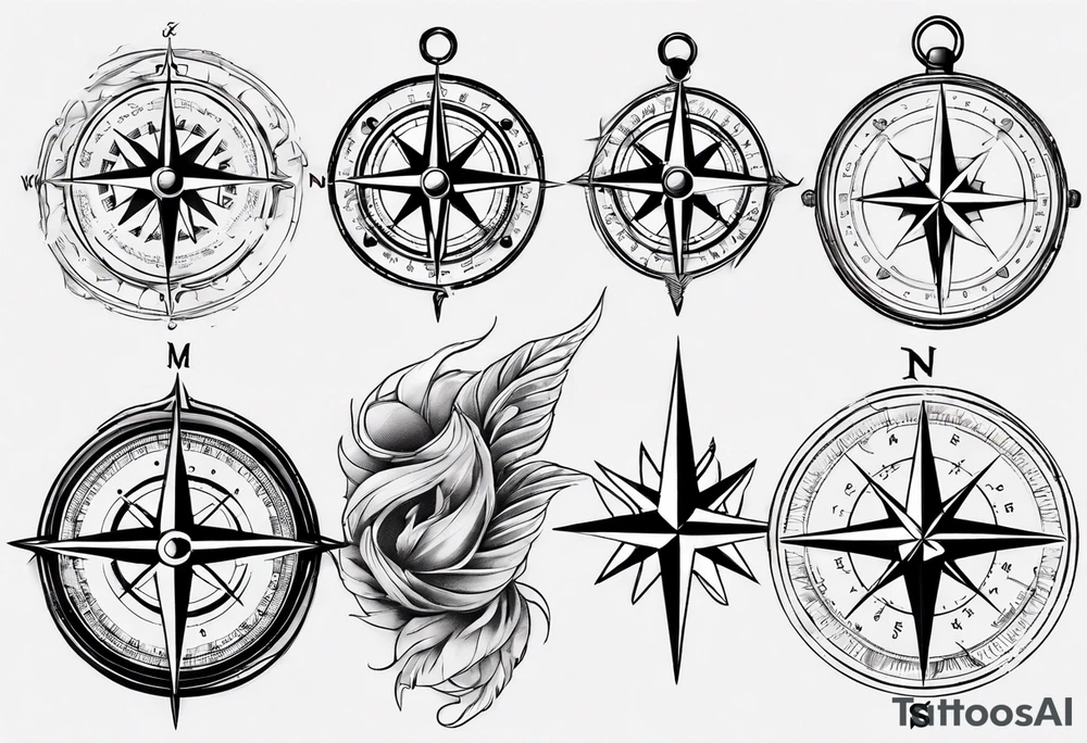 compass tattoo idea