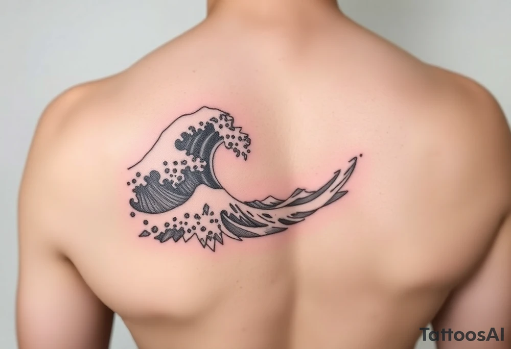 Roaming waves tattoo idea