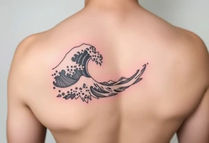 Roaming waves tattoo idea