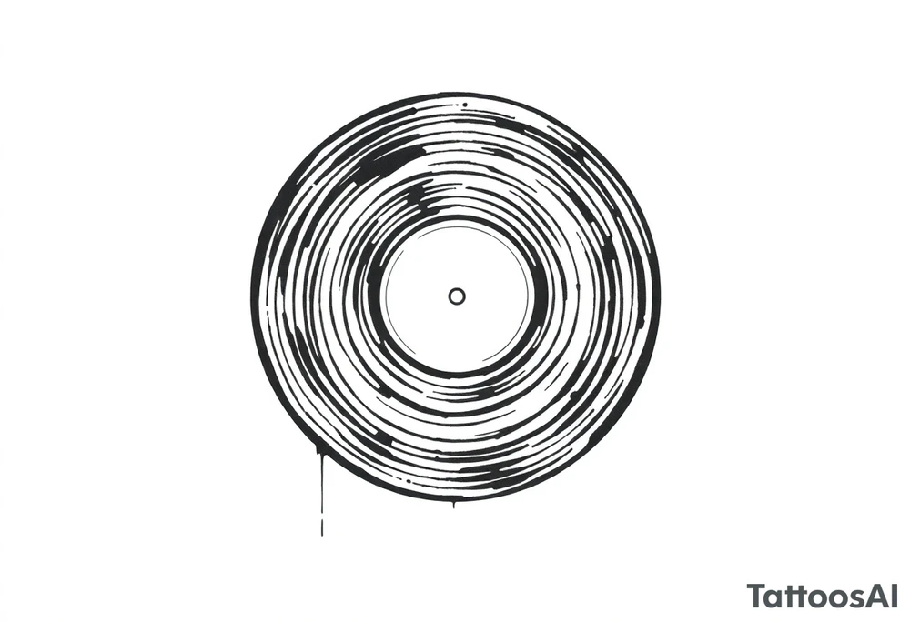 vinyl record tattoo idea