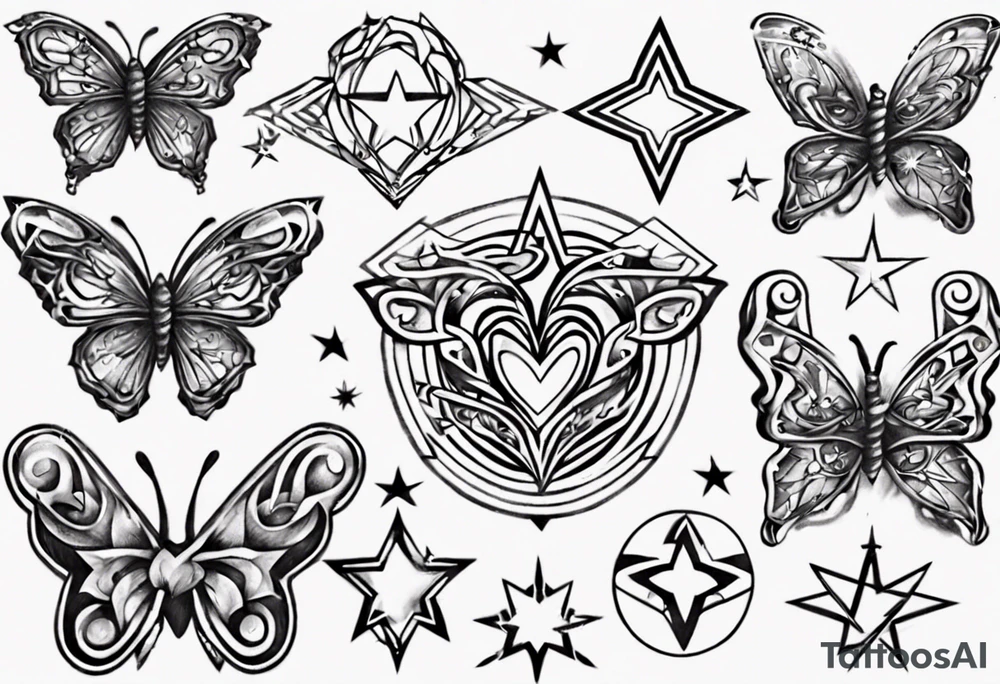 Layla Jones 
4ever and always
Hearts
Stars
Butterflies 
2004
2022 tattoo idea