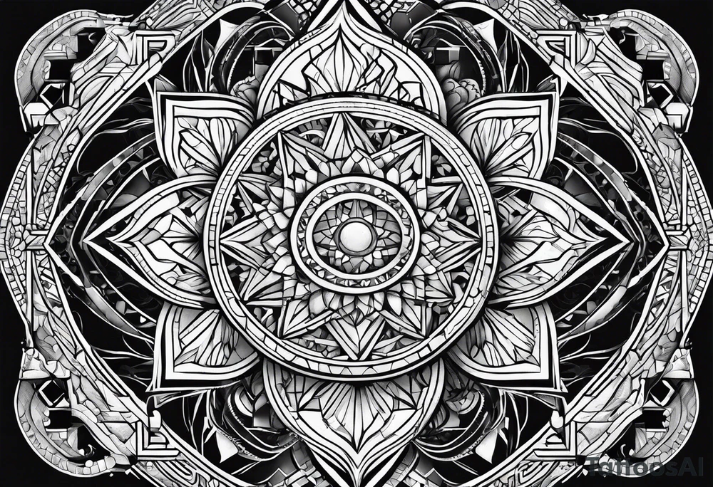 Geometric pattern tattoo idea