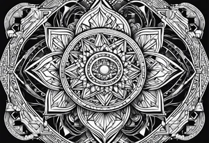 Geometric pattern tattoo idea