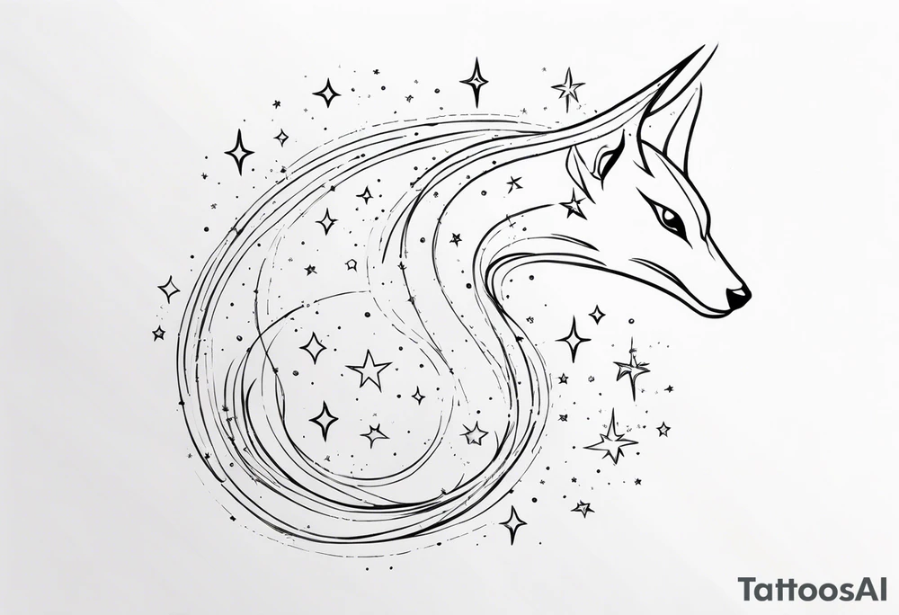 draco constellation with the stars not animals tattoo idea