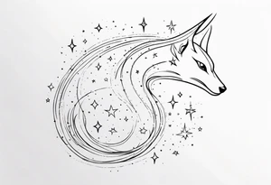 draco constellation with the stars not animals tattoo idea