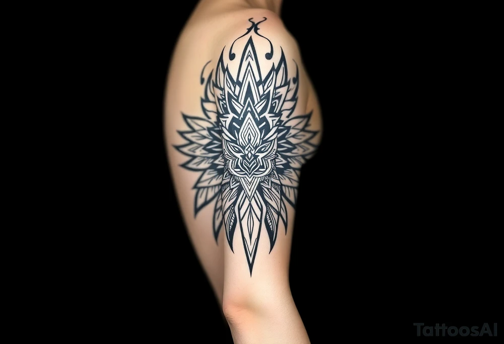 shaman and indian style tattoo idea