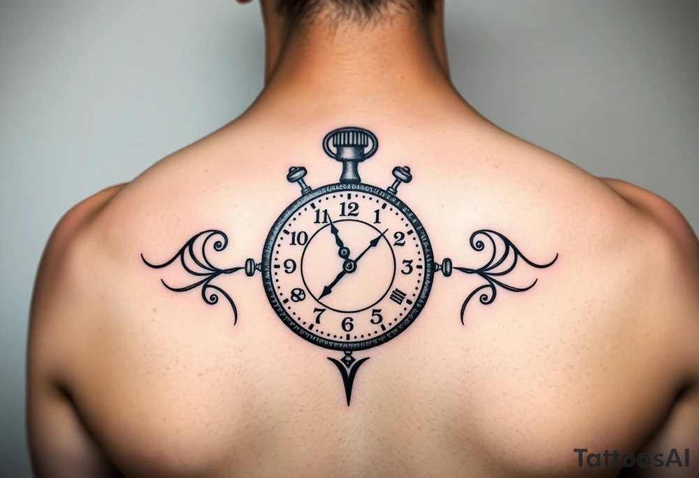 Timeclock incorporating the Gemini sign tattoo idea