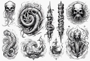 Kracken sleeve arm tattoo idea