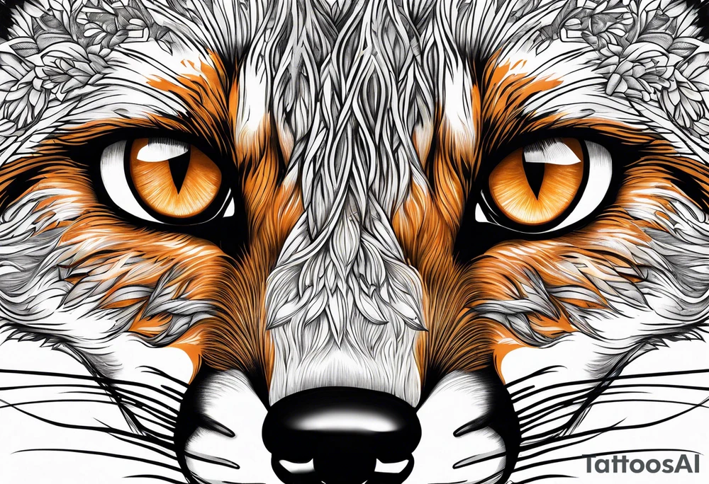 fox eyes tattoo idea
