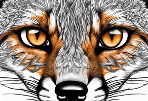 fox eyes tattoo idea