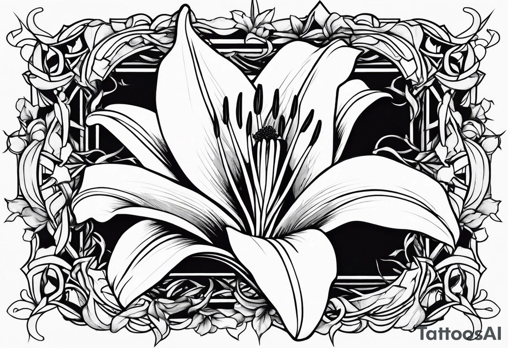 Lily with thorns tattoo idea