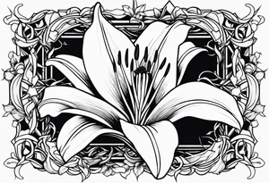 Lily with thorns tattoo idea