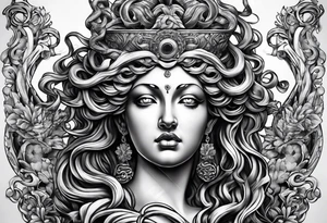 Medusa statue tattoo idea