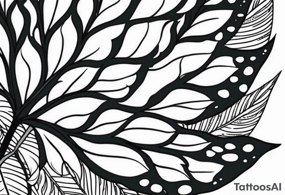 Monstera avec serpent caché dedans tattoo idea