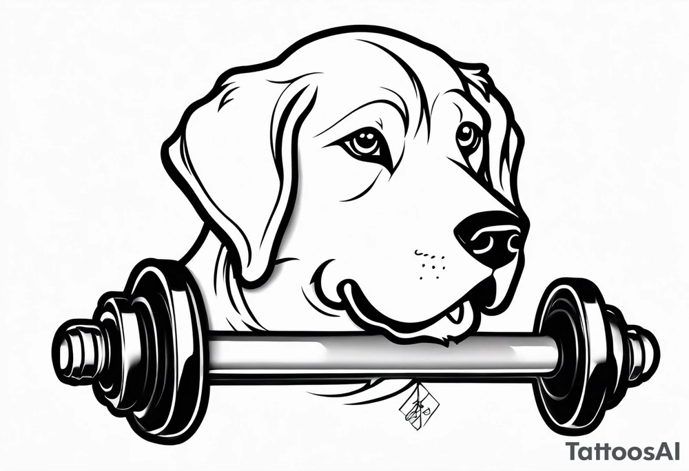 Falcor breathing a dumbbell tattoo idea