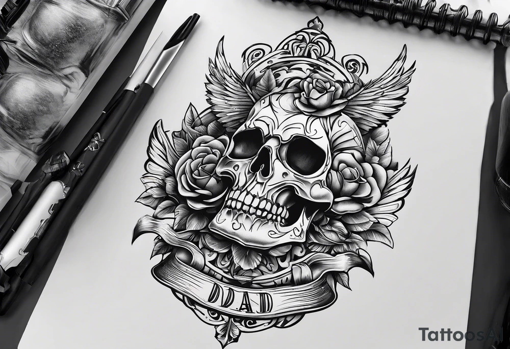 in memory of dad tattoo idea