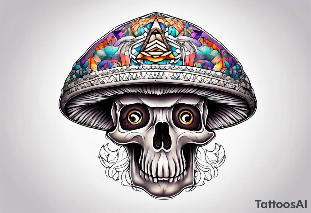 Third eye mushroom tattoo idea