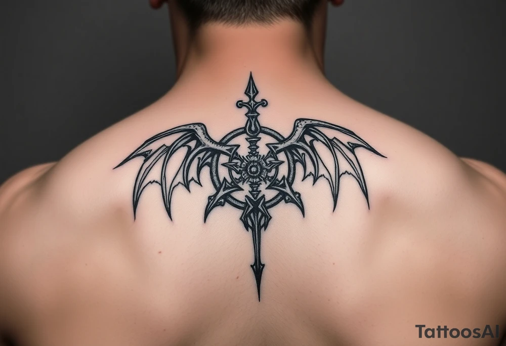 haunting symbol for bipolar disorder tattoo idea