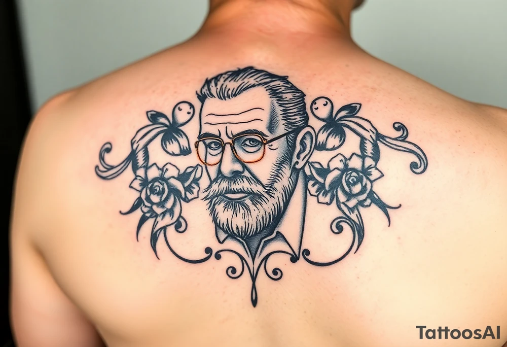 Memorial tattoo for passed away grandpa tattoo idea