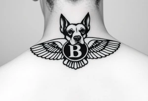 tattoo ideas for back of the neck using bentley logo for a dog that passed away tattoo idea