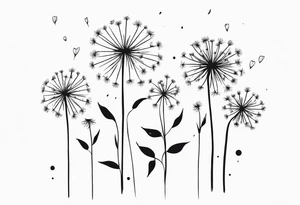 floral tattoo dandelions tattoo idea