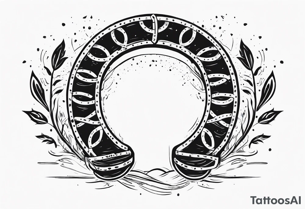Horseshoe and mud tracks tattoo idea