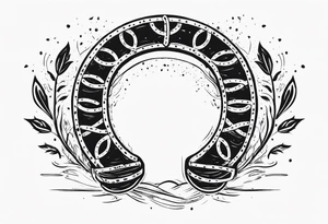 Horseshoe and mud tracks tattoo idea