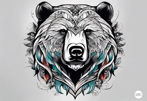 bear mountain tattoo idea
