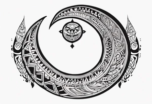 Maori back and neck crescent tattoo design tattoo idea