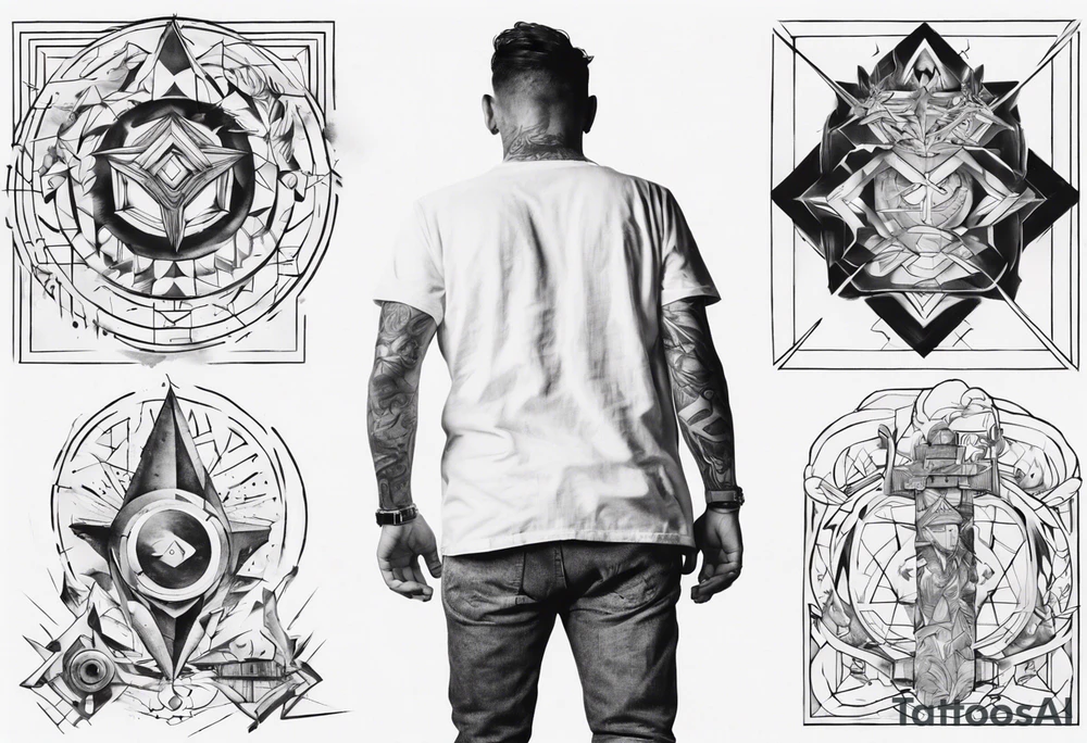 Man leaving his past behind him ready to take on the future tattoo idea