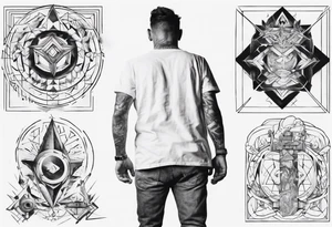 Man leaving his past behind him ready to take on the future tattoo idea